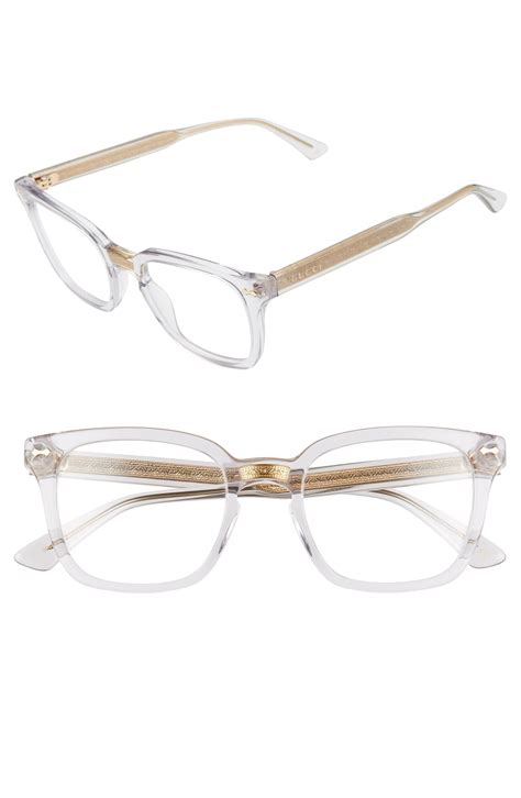 gucci 50mm square optical glasses|Gucci eyewear square frame glasses.